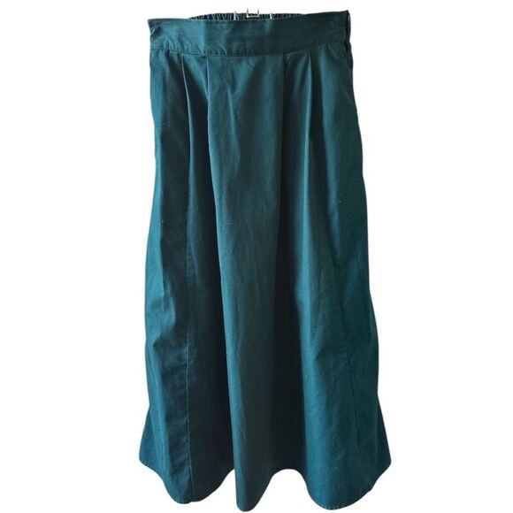 Earth Music & Ecology Dark Green Maxi Skirt Small/Medium Bohemian minimalist - Picture 1 of 3